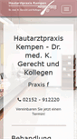 Mobile Screenshot of hautarzt-kempen.de